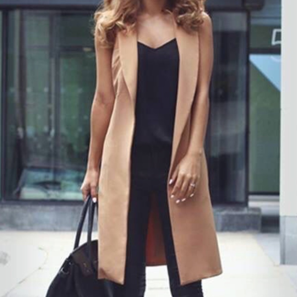 Zara Tan Longline Vest